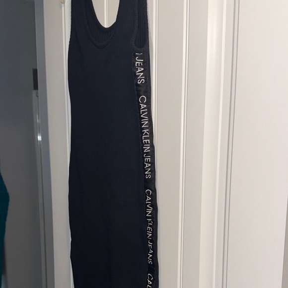 Calvin Klein Black Ribbed Mini Dress - Picture 2 of 5